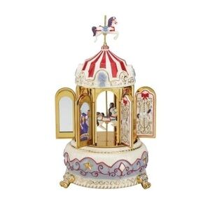 🆕 Porcelain GOLD LABEL Collection Hand Painted Mr. Christmas Musical Carousel